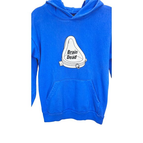Brain Dead Urinal Hoodie Royal Blue Mens Size Small - Picture 5 of 11